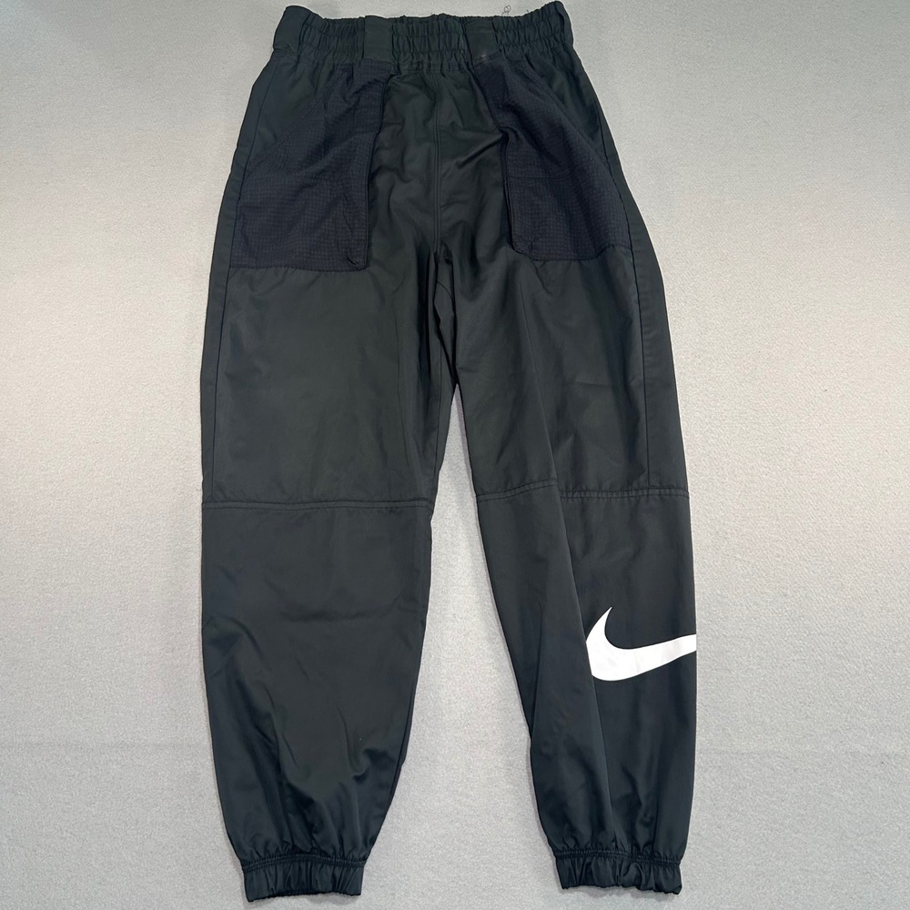 Nike Joggers Mens Small Black Woven Ripstop Pocket Swoosh Track Pants